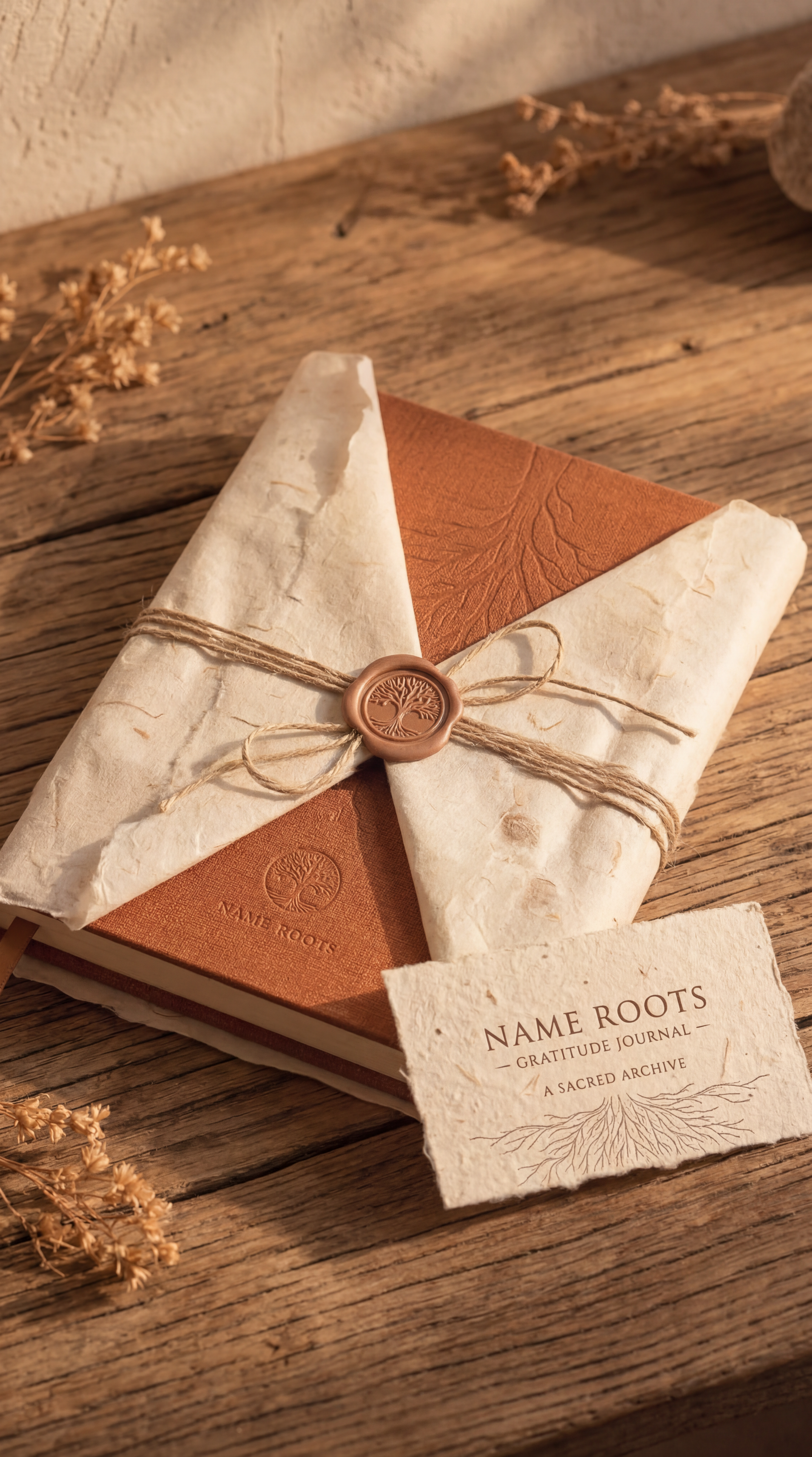 Name Roots Journal — embossed cover detail
